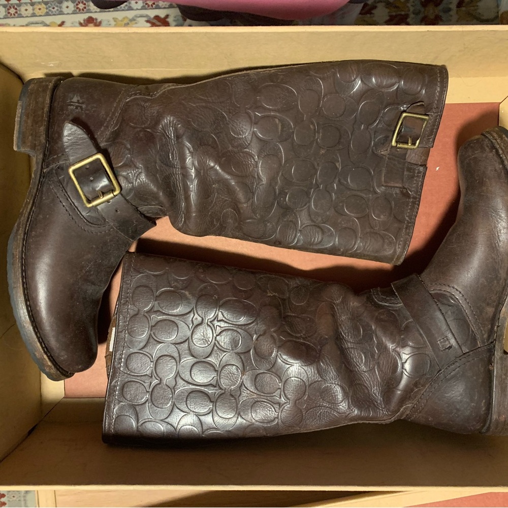Exclusive Coach Frye Veronica Tall Stonewash Boots